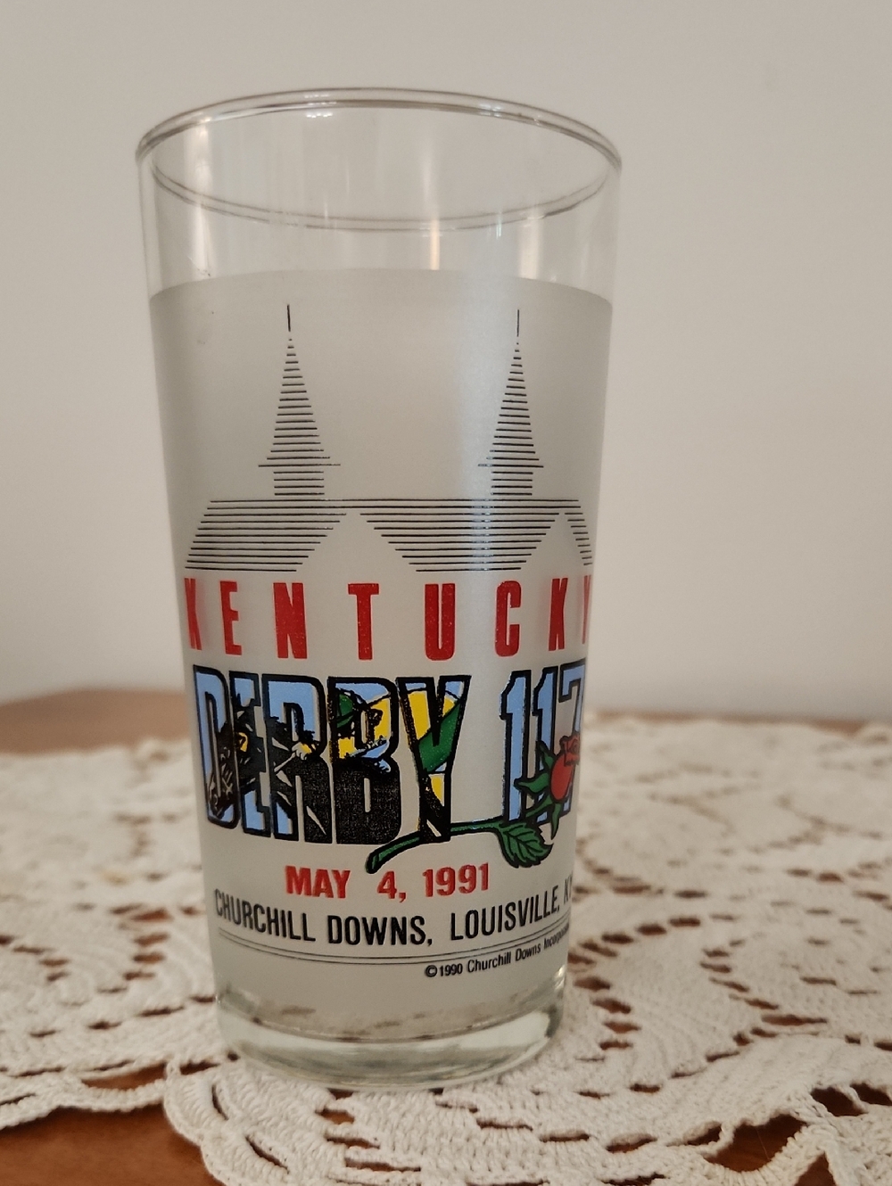 Kentucky Derby Glass - 1991